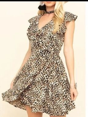 Free People French Quarter Wrap Mini Dress